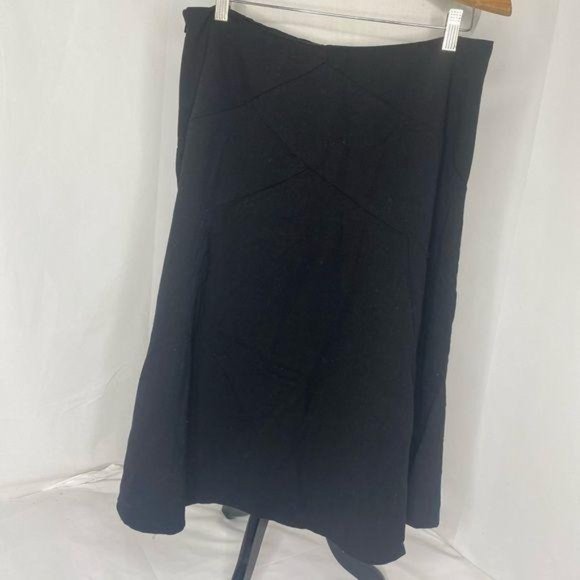 Women’s size 12 P Lauren Ralph Lauren black wool blend long skirt - Picture 3 of 7